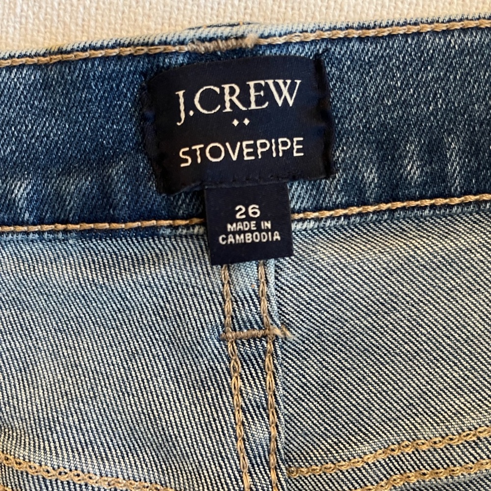 Set of 3 pairs of J Crew Stovepipe denim jeans, size 26 - Picture 6 of 7